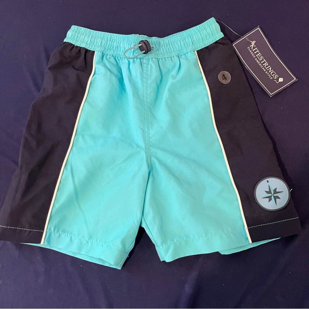 Retro Kitestrings Boys Swim Trunks Size 4 NEW